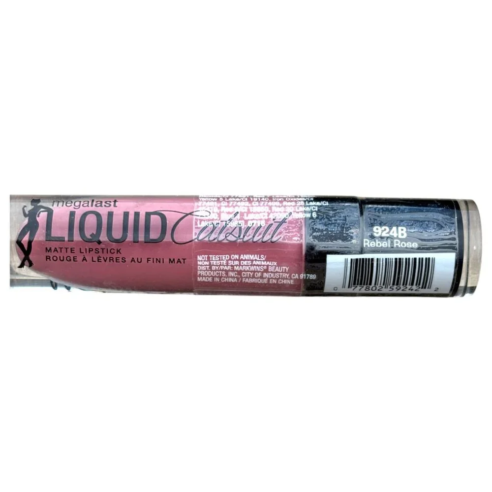 Wet N Wild Megalast Liquid Catsuit Matte Lipstick‎ 924B Rebel Rose Sealed NWOB